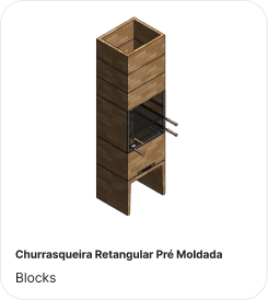 Churrasqueira Retangular Pré Moldada (PT)
