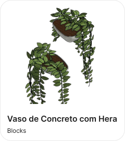 Vaso de Concreto com Hera (PT)